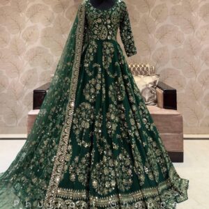 Royal Radiance – Heavy Chinon Silk Gown Set