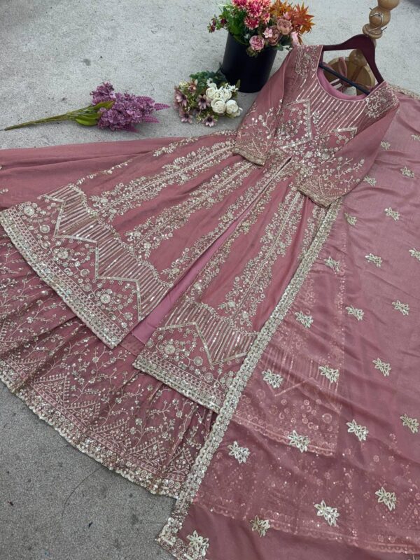 Silk Spark – Crunchy Silk Embroidered Plazzo Set - Image 4