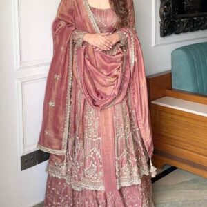 Silk Spark – Crunchy Silk Embroidered Plazzo Set