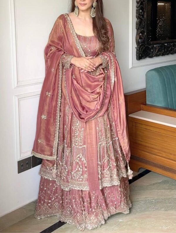 Silk Spark – Crunchy Silk Embroidered Plazzo Set