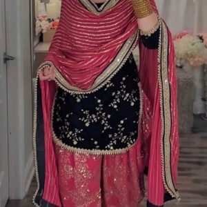 Royal Charm - Velvet Dhoti Style Party Wear Set