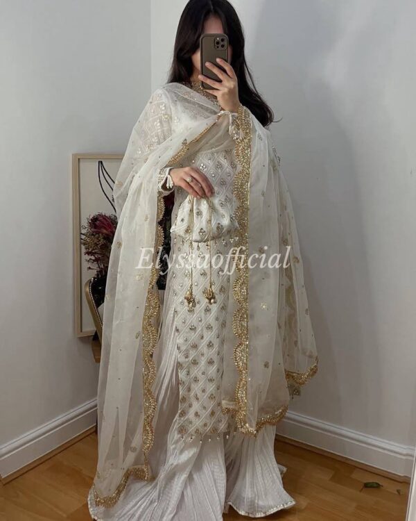 Designer Party Wear Georgette Palazzo Outfit - Image 2