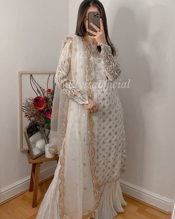 Designer Party Wear Georgette Palazzo Outfit - Image 7