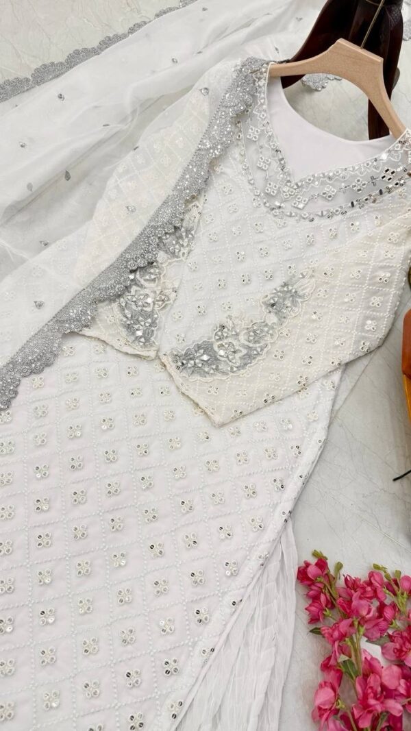 Designer Party Wear Georgette Palazzo Outfit - Image 6