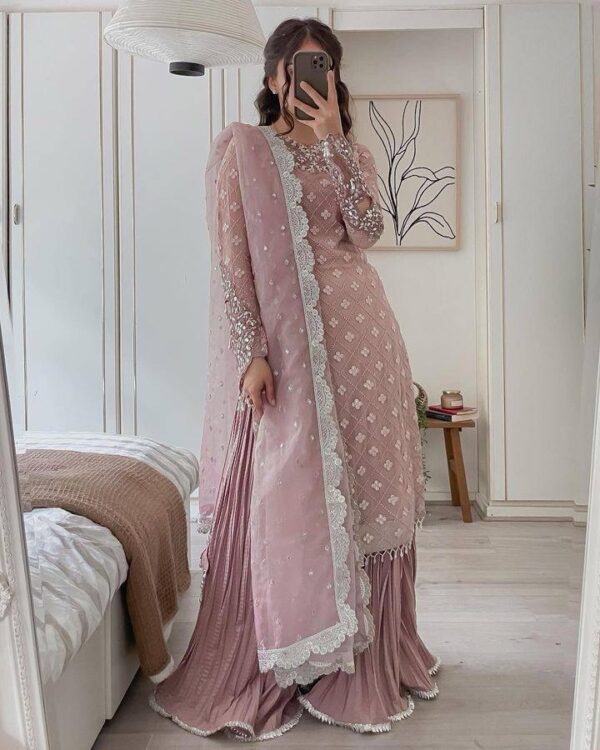 Designer Party Wear Georgette Palazzo Outfit